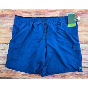 L.L.Bean Mens Supplex Sport Shorts XXXL Blue Quick-Dry Water-Repellent Nylon NWT
